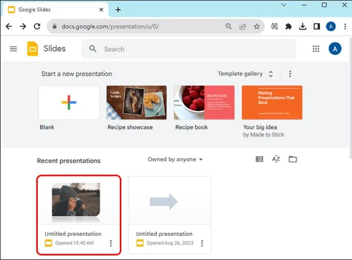 Как да промените формата на изображение в Google Презентации