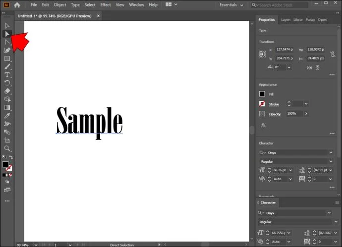 Как да направите текст във форма в Illustrator