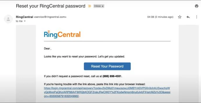 Как да промените парола в RingCentral