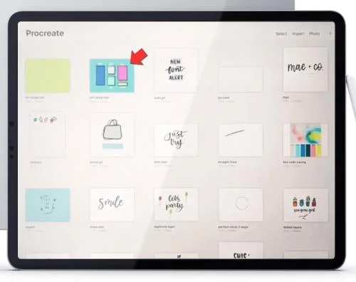 Kā Procreate izvēlēties vairākus slāņus