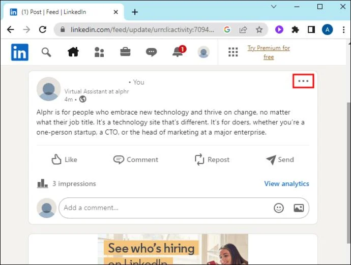 Как да добавите връзка към публикация в LinkedIn