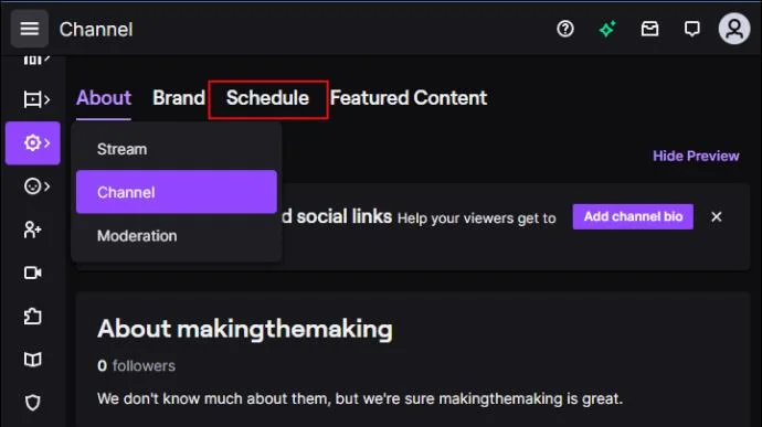 Πώς να φτιάξετε ένα πρόγραμμα στο Twitch