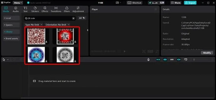 Πώς να δημιουργήσετε κωδικούς QR CapCut
