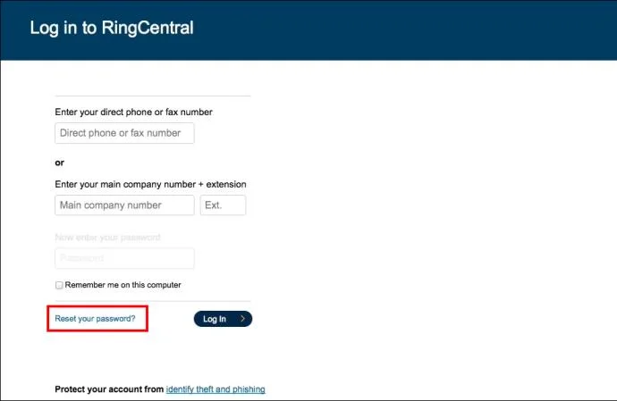 Как да промените парола в RingCentral