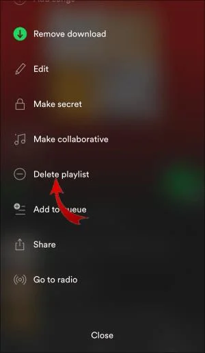 Как да изтриете плейлист в Spotify