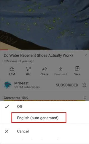 Как да получите препис на видеоклип в YouTube