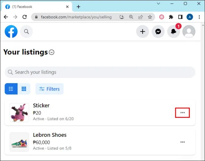 Как да промените реда на снимките във Facebook Marketplace