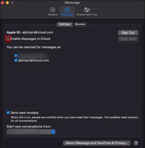 Как да коригирате IMessage, който не се синхронизира на Mac