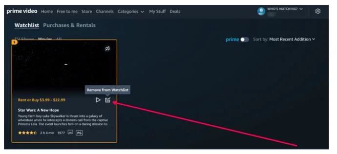 Как да премахнете вашата история и списък за гледане от Amazon Prime Video