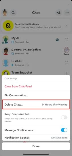Как да изтриете всички DM в Snapchat