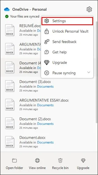 Πώς να σταματήσετε το συγχρονισμό με το OneDrive