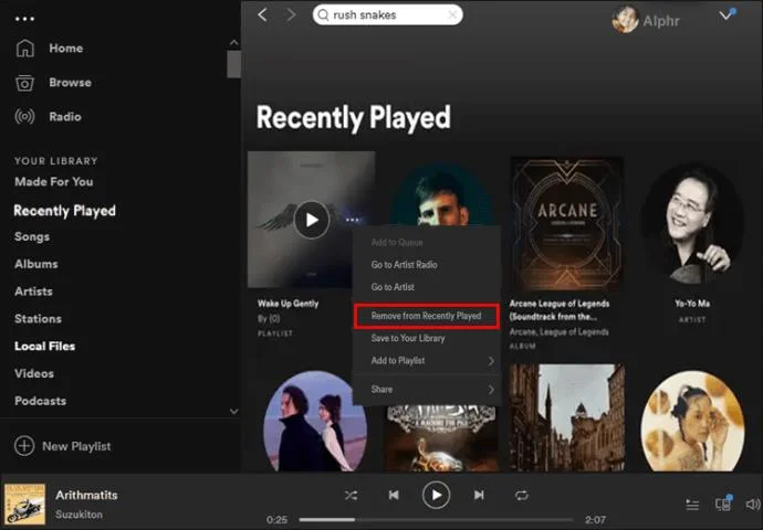 Как да изчистите списъка с наскоро възпроизведени в Spotify