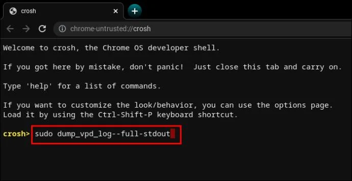 CROSH команди – ръководство за вашия Chromebook