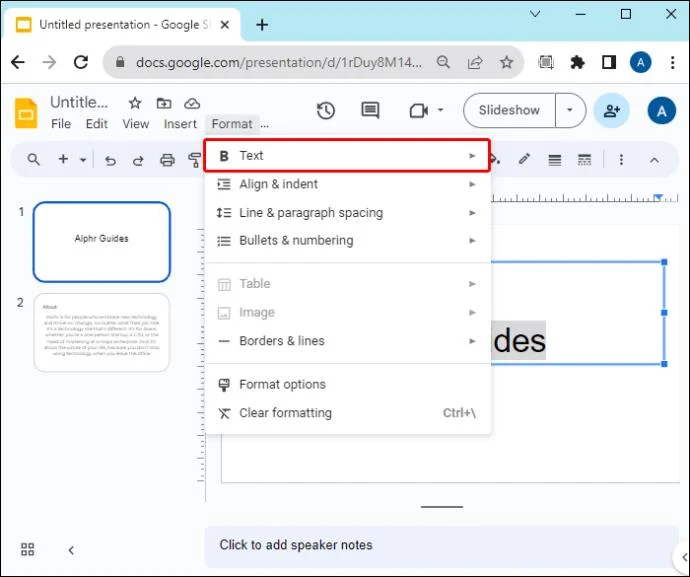 Как да промените цвета на текста в Google Презентации
