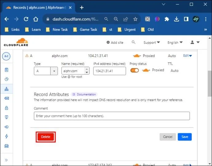 Cloudflare: Как да добавите TXT запис