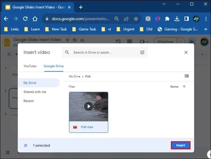 Πώς να εισαγάγετε βίντεο στις διαφάνειες Google