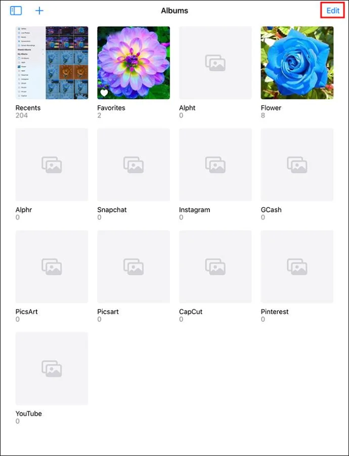 Как да изтриете албуми на iPad