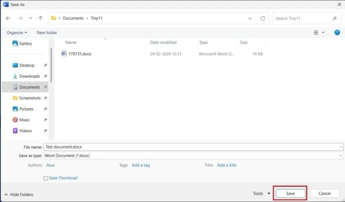 Как да направите копие на Word документ