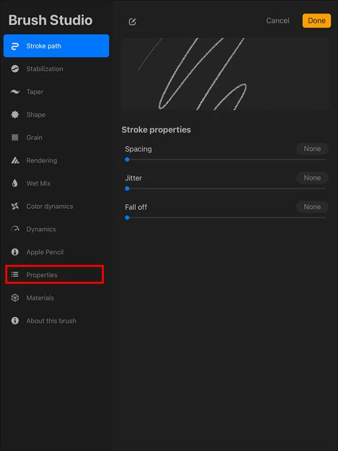 Procreate: Πώς να απενεργοποιήσετε την ευαισθησία πίεσης