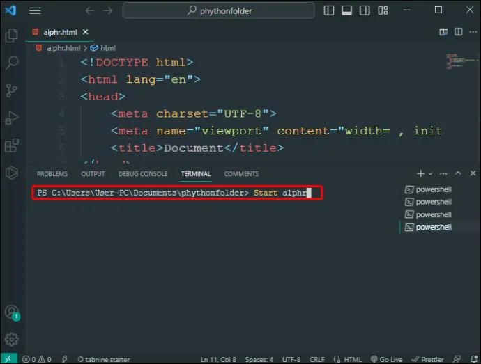 Πώς να εκτελέσετε ένα αρχείο HTML σε κώδικα VS