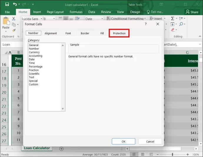 Как да заключите колона в Excel