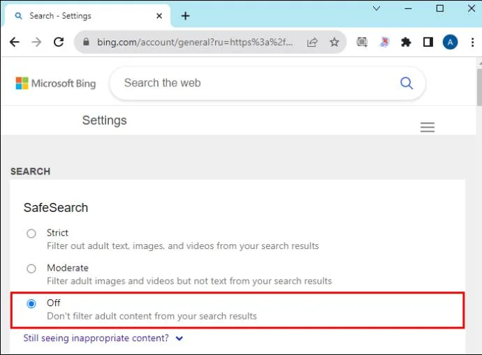 Как да изключите SafeSearch