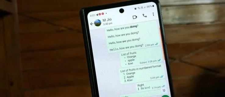 Как да форматирате текст в WhatsApp