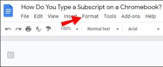 Как да въвеждате експоненти на Chromebook