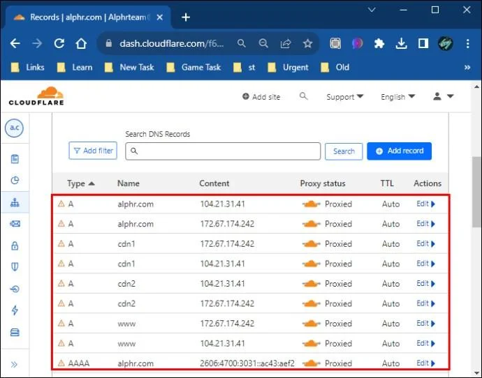 Cloudflare: Как да добавите TXT запис