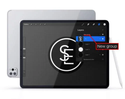 Kā Procreate izvēlēties vairākus slāņus