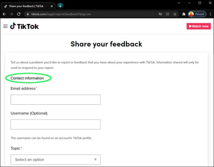 Как да възстановите паролата си за TikTok без вашия имейл или телефонен номер