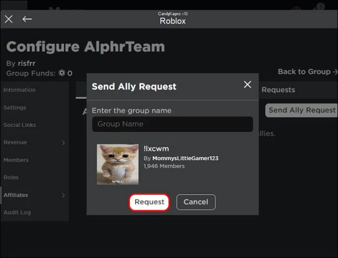 Как да направите група в Roblox