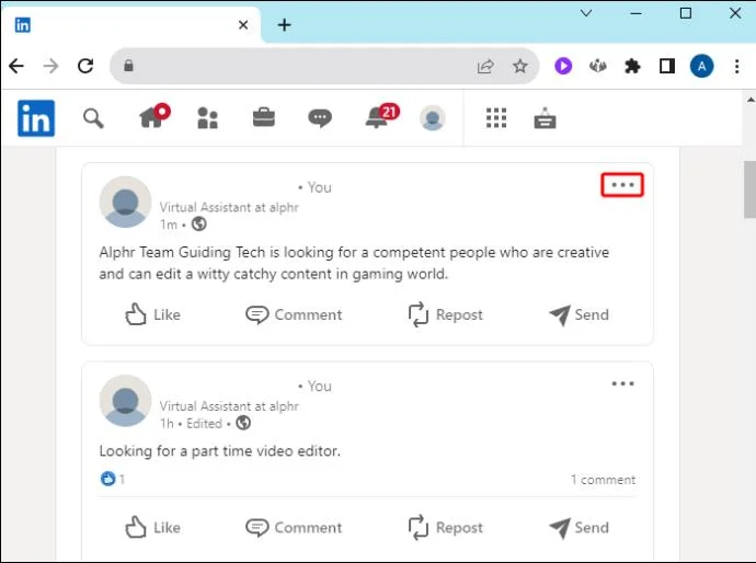 Πώς να διαγράψετε μια ανάρτηση από το LinkedIn