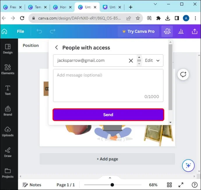 Как да споделите дизайн с вашия екип в Canva