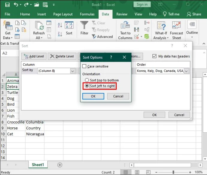 Как да сортирате в Excel