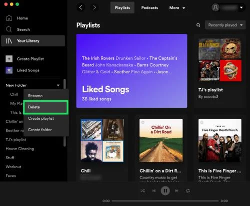 Как да изтриете плейлист в Spotify