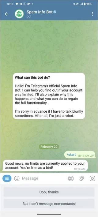 Telegram: Коригирайте грешката „Можете да изпращате съобщения само до взаимни контакти“.