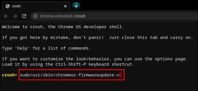 CROSH команди – ръководство за вашия Chromebook