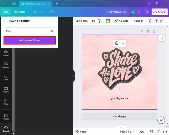 Как да добавите снимка към рамка в Canva