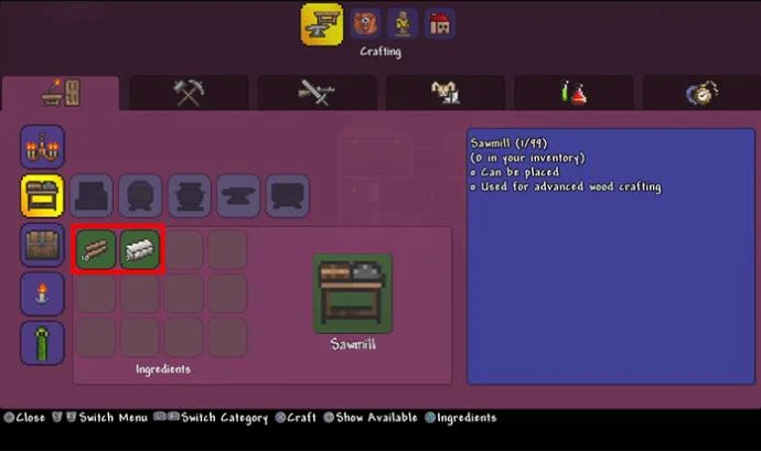 Πώς να φτιάξετε ένα πριονιστήριο στην Terraria