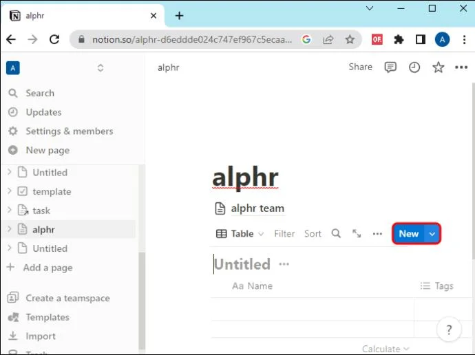 Как да изтриете база данни в Notion