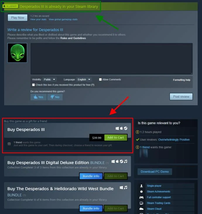 Jak darovat hru Steam