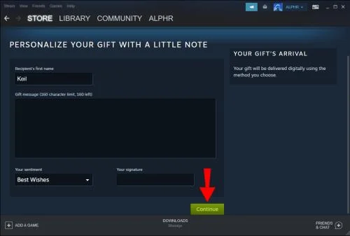 Jak darovat hru Steam