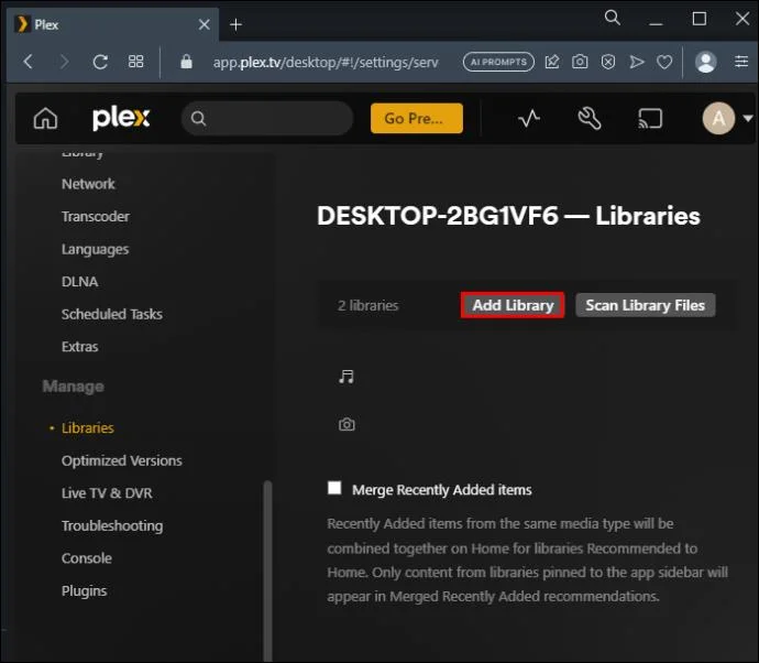 Как да добавите библиотека в Plex