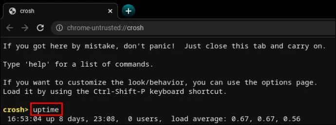 CROSH команди – ръководство за вашия Chromebook