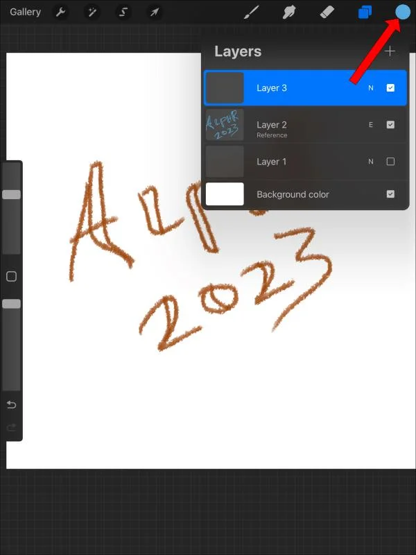Kā lietot aizpildījuma krāsu Procreate