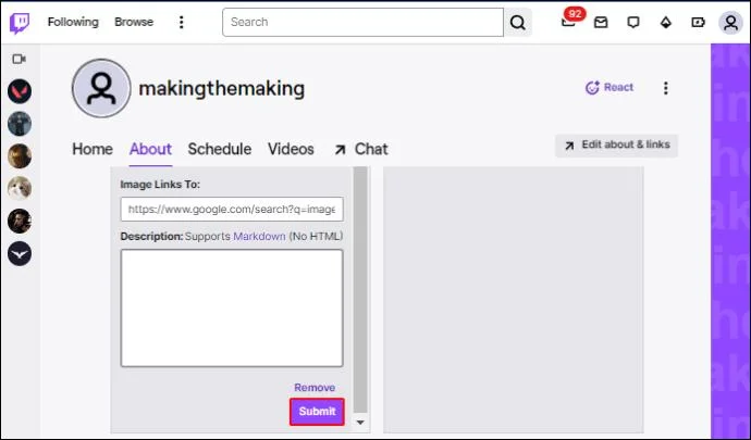 Πώς να προσθέσετε ένα κουμπί εγγραφής στο Twitch