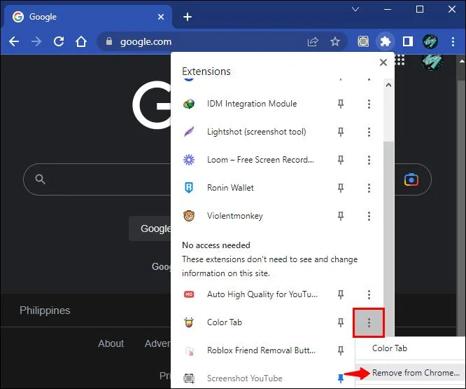 Как да промените цвета на раздела в Chrome