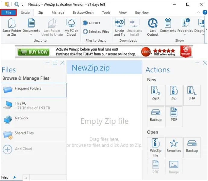 Πώς να ανοίξετε ένα αρχείο Zip