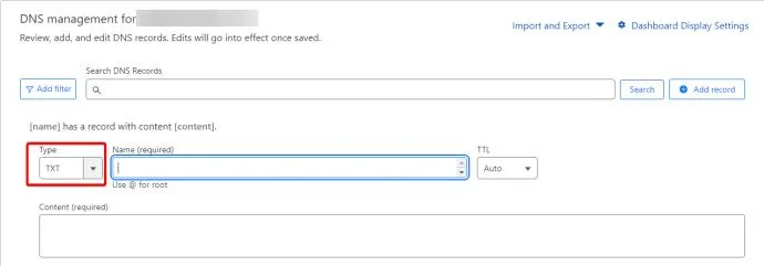 Cloudflare: Как да добавите TXT запис